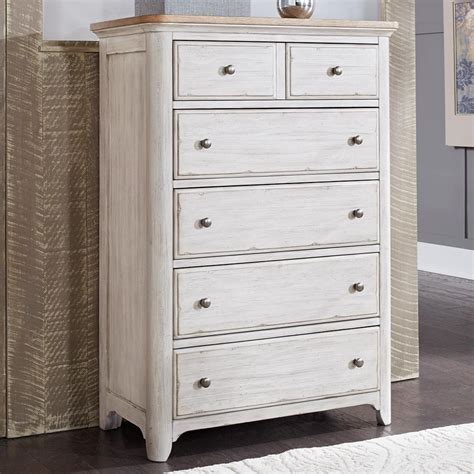 Liberty Furniture Farmhouse Reimagined Relaxed Vintage 5 Drawer Chest