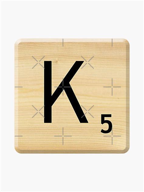Scrabble Letter K Tile Sticker By Imoulton Redbubble