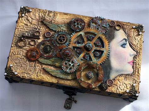 Pin By Candy Colwell On My Art Mixed Media Boxes Cigar Box Crafts