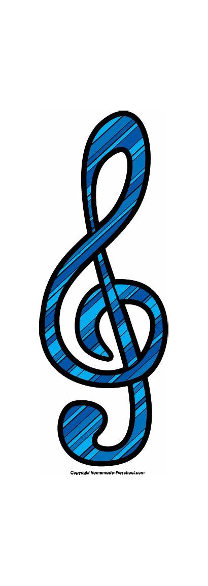 Clef Notes Clip Clipart Note Treble Musical