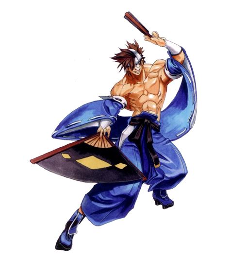 Having run away from the colony, anji is in possession of the zessen which takes the form of fans, and his fighting style involves japanese dancing steps. Anji Mito (Guilty Gear)