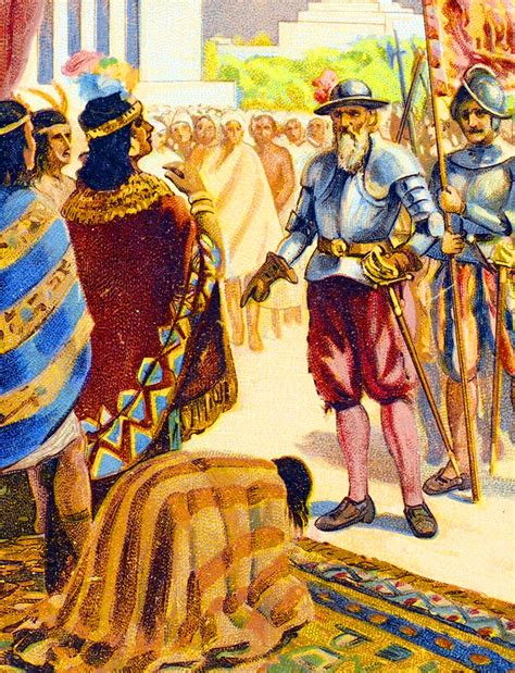 Francisco Pizarro Meeting The Inca Emperor Ancient Warriors