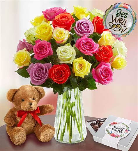 Get Well Soon Assorted Roses 12 24 Stems 145008