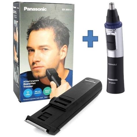 Durable stainless steel blades with an acute 45° edge enable precise cutting. Buy Panasonic Beard / Hair Trimmer ER2031 + Panasonic Nose ...