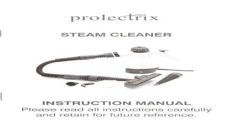 prolectrix steam cleaner instruction manual 2008 jan