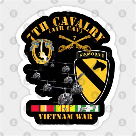 7th Cavalry Air Cav 1st Cav Division W Svc Air Assault Sticker