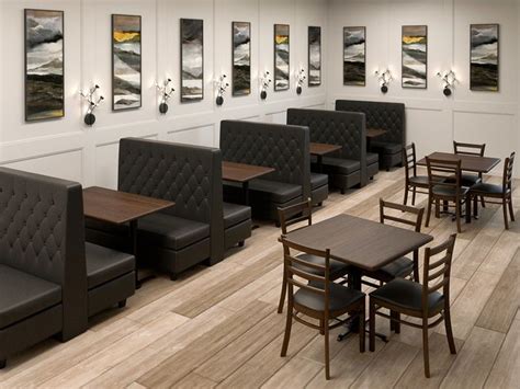 Custom Banquette Double Booths Restaurant Tables Restaurant Chairs