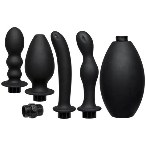 kink flow flush set anal douche with 4 accessories cnvnal 61