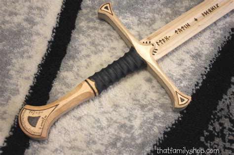 Anduril Aragorns Sword Lotr Inspired Wooden Isildur Replica Blade