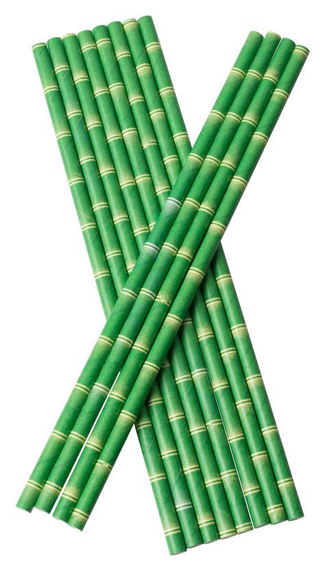 Drinking Straws Paper In A Bamboo Look 100 Pieces