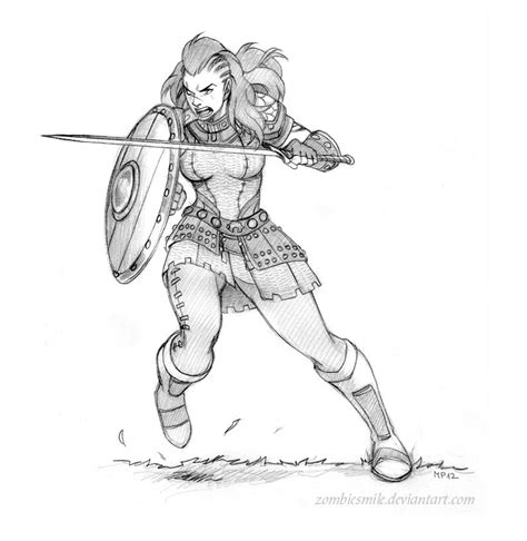Norn Warrior Sketch Warrior Drawing Fantasy Character Design