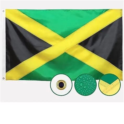 double sided jamaica flag 3x5 outdoor made in usa jamaican flags ，heavy duty 35 41 picclick