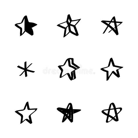 Variety Of Decorative Stars Set Stock Vector Illustration Of Galaxy