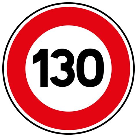 Panneau Limitation De Vitesse à 130 Kmh B14 Signalisation Routière