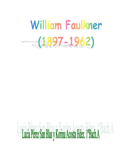 William Faulkner Biographyenglish