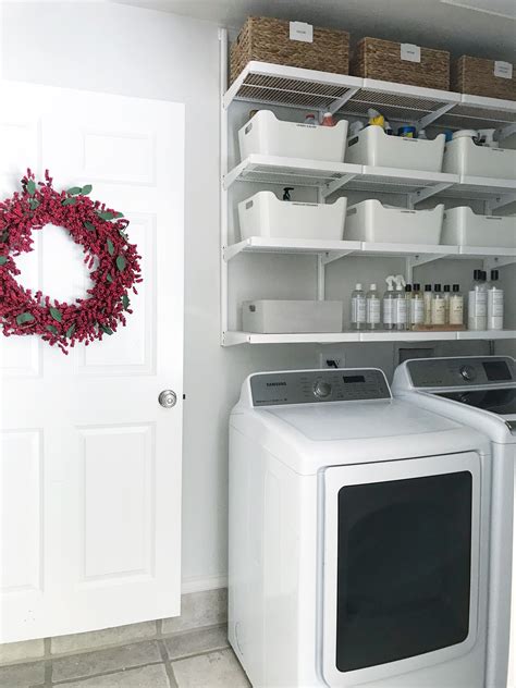 Simple Diy Updated Shelving For A Small Laundry Room Simply Organized