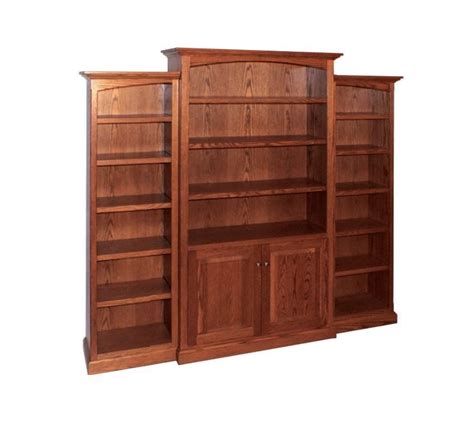 3 Unit Deluxe Traditional Bookcase From Dutchcrafters Amish Furniture