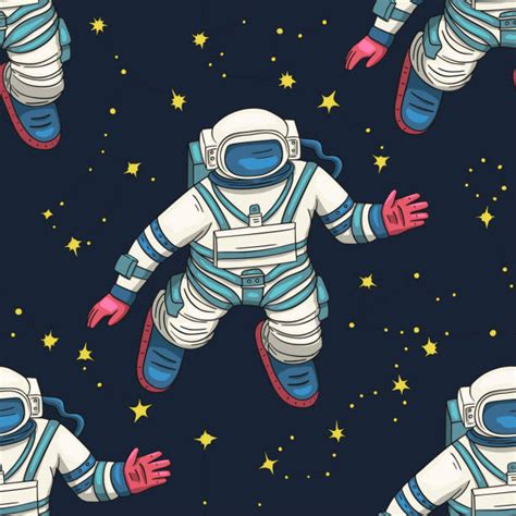 Best Hand Drawn Astronaut Floating In Outer Space Illustrations