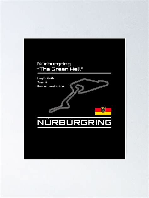 Nurburgring F1 Track Poster For Sale By Gorthethor Redbubble