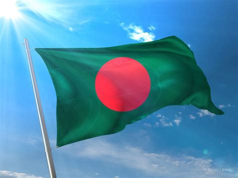 Photorealistic Flag Of Bangladesh Bangladesh Flag National Flag Of