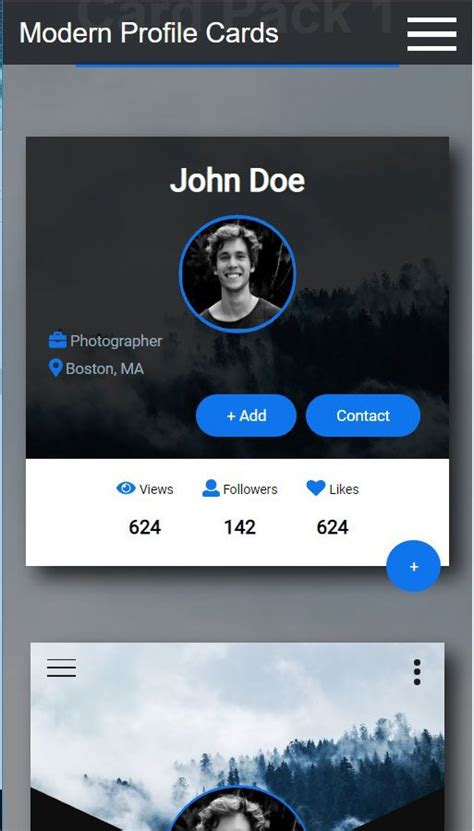 modern profile cards html css  webcode codester