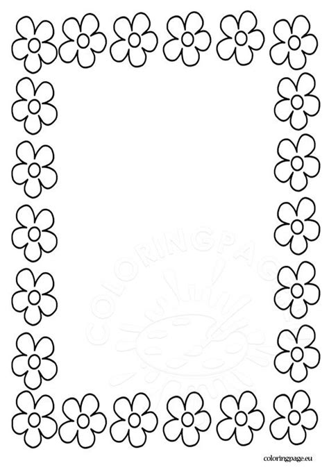 mothers day border coloring page