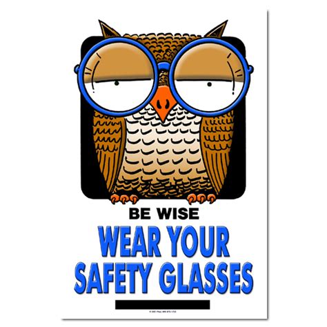 Ai Sp132 Be Wise Wear Your Safety Glasses Safety Poster