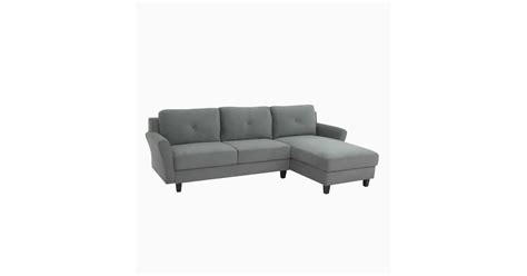 Lifestyle Solutions Casual Dark Grey Microfiber Sectional ...