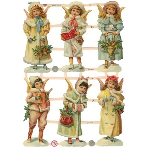 Victorian Snow Angels Scraps ~ Germany ~ New For 2012 Vintage