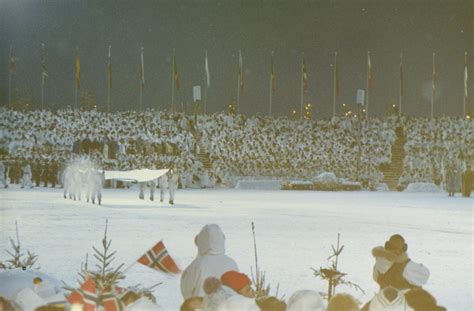 photo the olympic flag at the opening ceremonies of the 1994 winter olympics in lillehammer