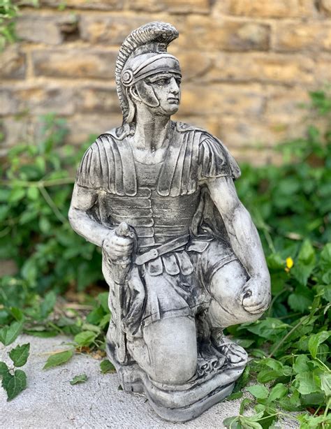 Realistic Roman Soldier Statue Massive Greek Statue Soldier Sculpture