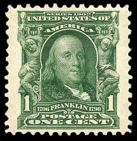 One Cent Benjamin Franklin Stamp 1902 Photograph By Daniel Hagerman