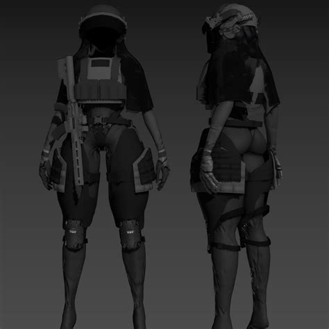 Hyeon Graymore On Twitter Wip THICC Thigh Armor And Sf Chestrig Implementation