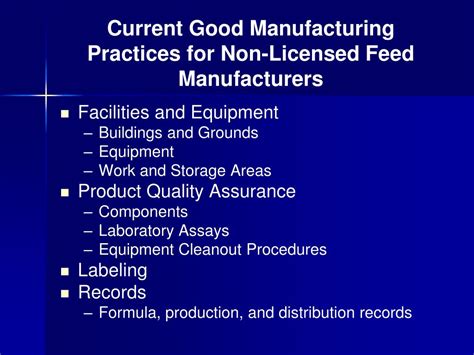Ppt Current Good Manufacturing Practices Cgmps Powerpoint