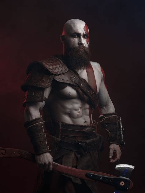 Kratos Cosplay Costume God Of War Cosplay Warrior Armor Set Etsy