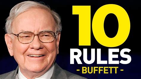 Warren Buffetts Top 10 Rules For Success Warrenbuffett Youtube