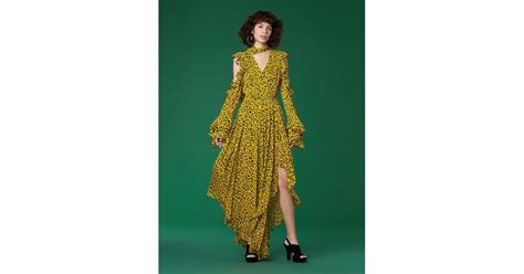 Diane Von Fursteberg Ruffle Sleeve High Low Maxi Dress Leopard Print Dress Trend Fall 2018