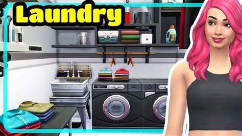 The Sims 4 Modern Laundry Room Speed Build Laundry Day Stuff Pack Youtube