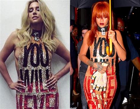 Kesha Vs Rihanna From Bitch Stole My Look E News