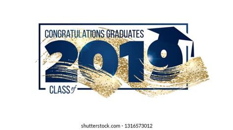 Vector Illustration Graduating Class 2019 Graphics Stock Vector Royalty Free 1316573012