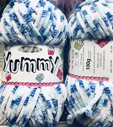 King Cole Yummy Chunky Supersoft Knitting Yarn 100g Aqua 2225 Amazon