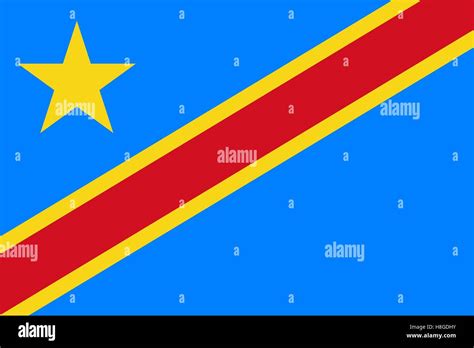 Democratic Republic Of The Congo Flag Stock Vector Images Alamy