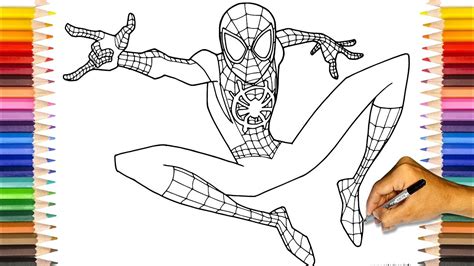 Coloring pages spider man into the spider verse.special offers and product promotions. SPIDER-MAN Miles Morales Coloring Book | Spider-Man Into ...