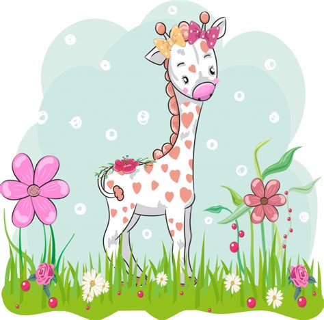Cute Baby Giraffe Cartoon Hand Drawn Vector Premium Download