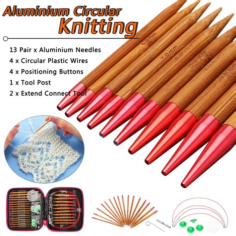 Sizes Set Interchangeable Bamboo Circular Knitting Needle Set Mm Mm Sale Banggood Com