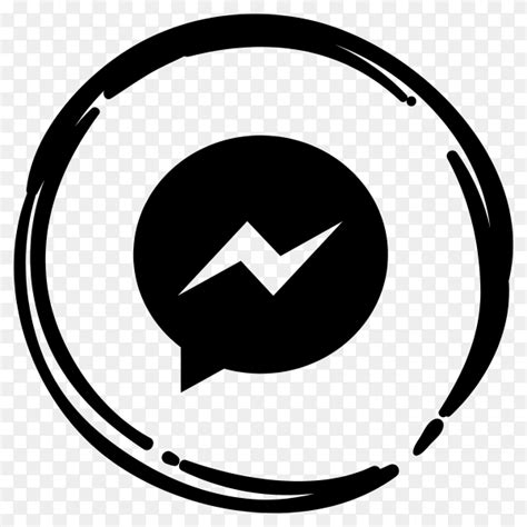 Black Messenger Icon In Flat Design Premium Vector Png Similar Png