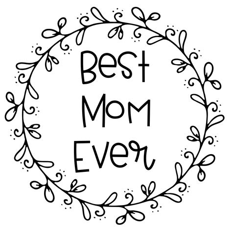 Svg Best Mom Ever Digital Svg File T For Mom Mothers Day Moms