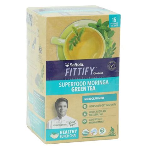 buy saffola fittify gourmet superfood moringa green tea moroccan mint online at best price of
