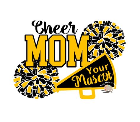 Custom Cheer Mom Svg File Cheer Mom And Team Mascot Svg Cut Etsy Israel