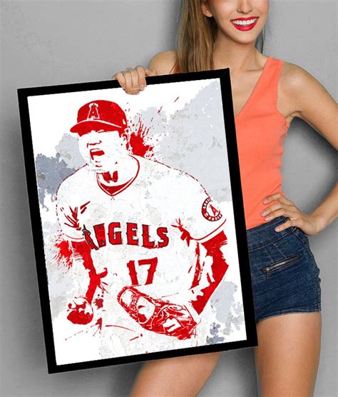 Shohei Ohtani Los Angeles Angels Of Anaheim Poster Sports Etsy
